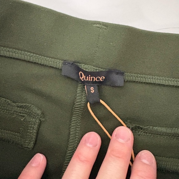NWT Quince Ultra-Stretch Ponte Straight Leg Pant Olive - Picture 8 of 10